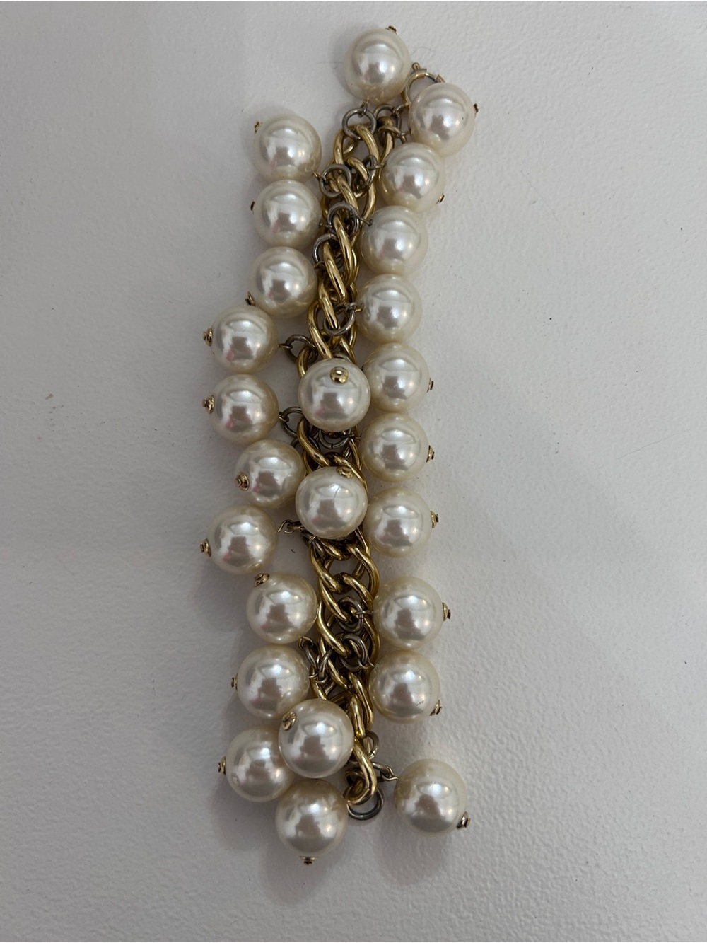Gold Chain Pearl Statement Bracelet - Women's Jewelry